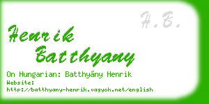 henrik batthyany business card
